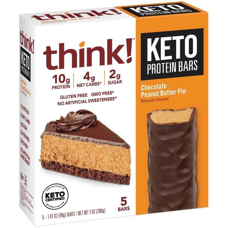 think! Keto Protein Chocolate Peanut Butter Bars - 5ct
