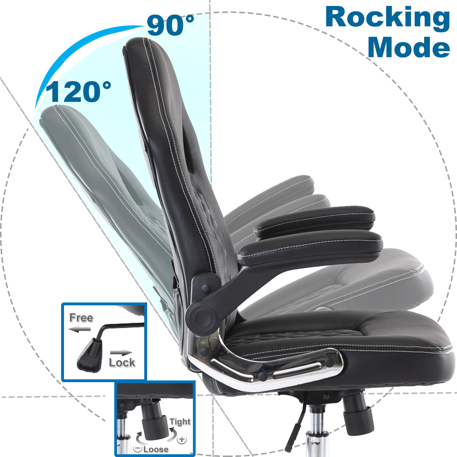 Gaming Chair, Racing Style Computer Desk Chair Padded Armrests Ergonomic Lumbar Support Adjustable Height