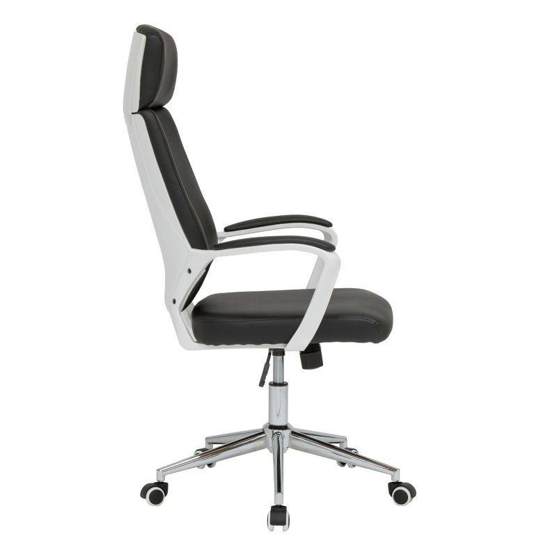 High Back Deluxe Managers Chair White/Black - Calico Designs