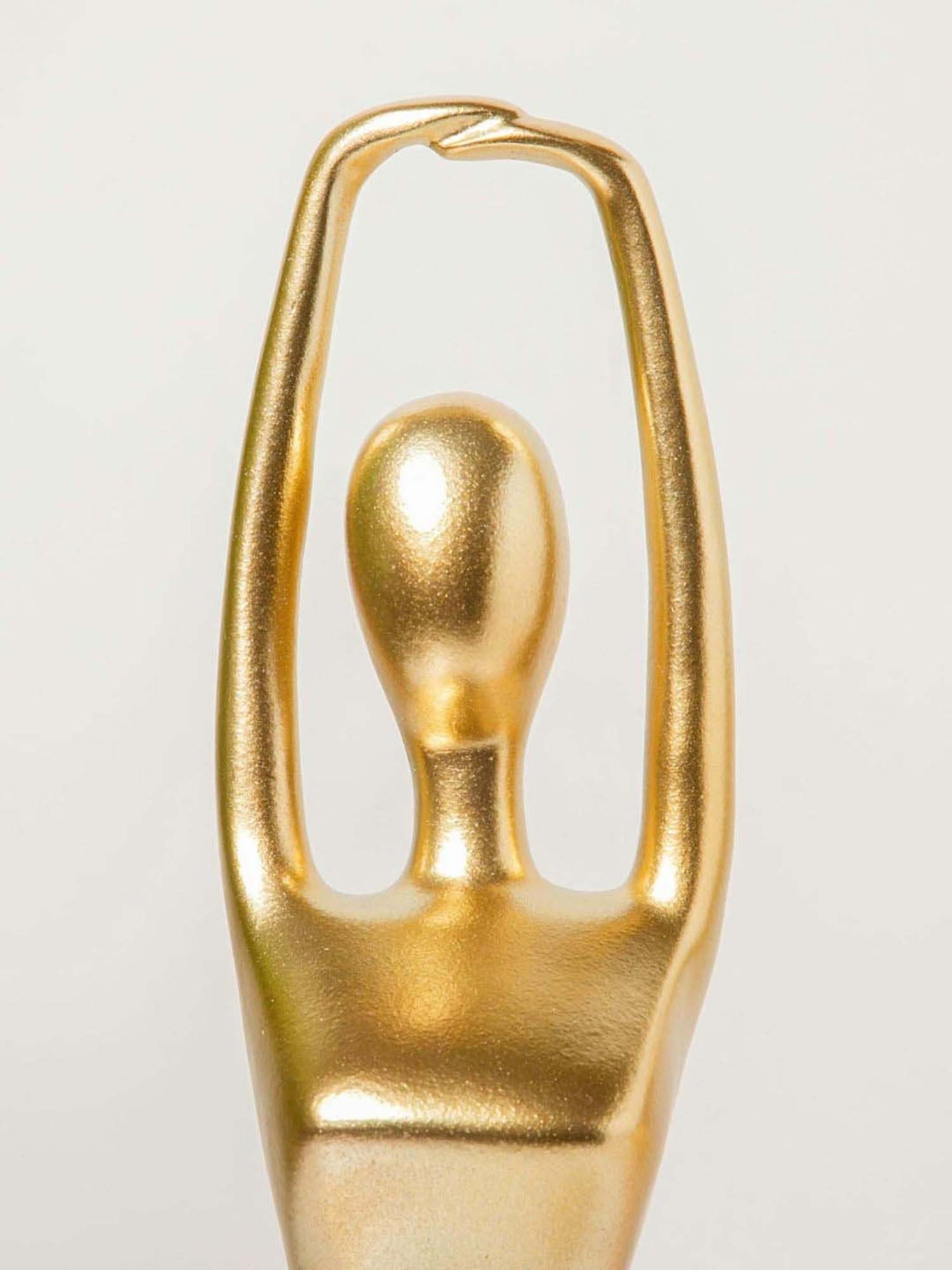 Nestasia Resin Made Solid Hands Raised Gold Yoga figurine in meditation position for Living Room