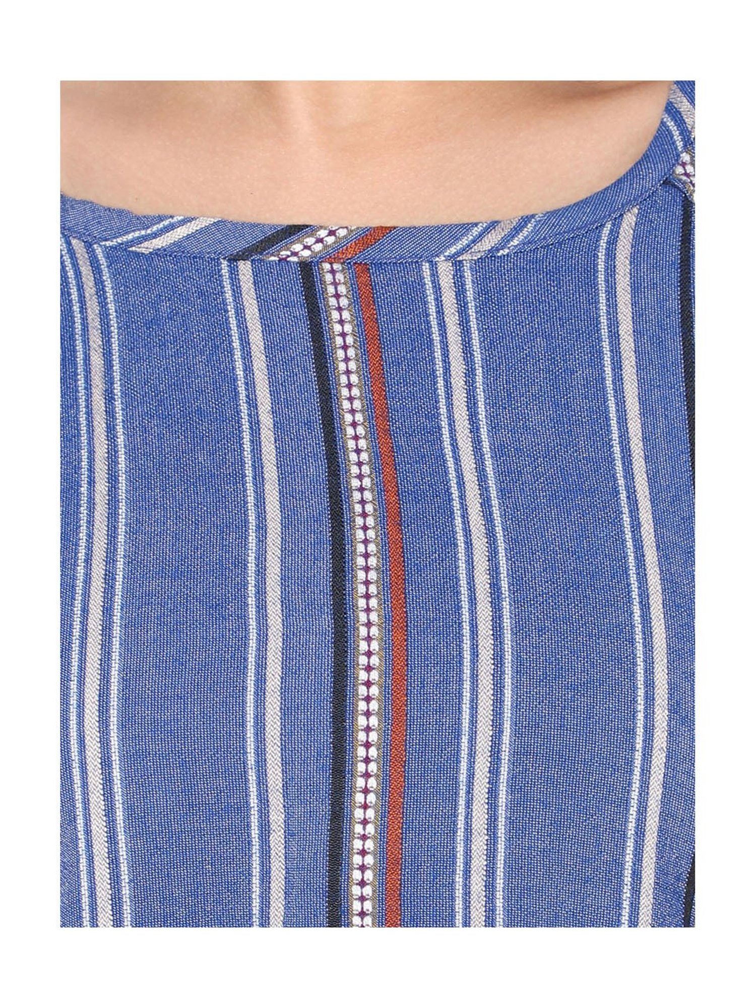TeenTrums Girls Blue Striped Top