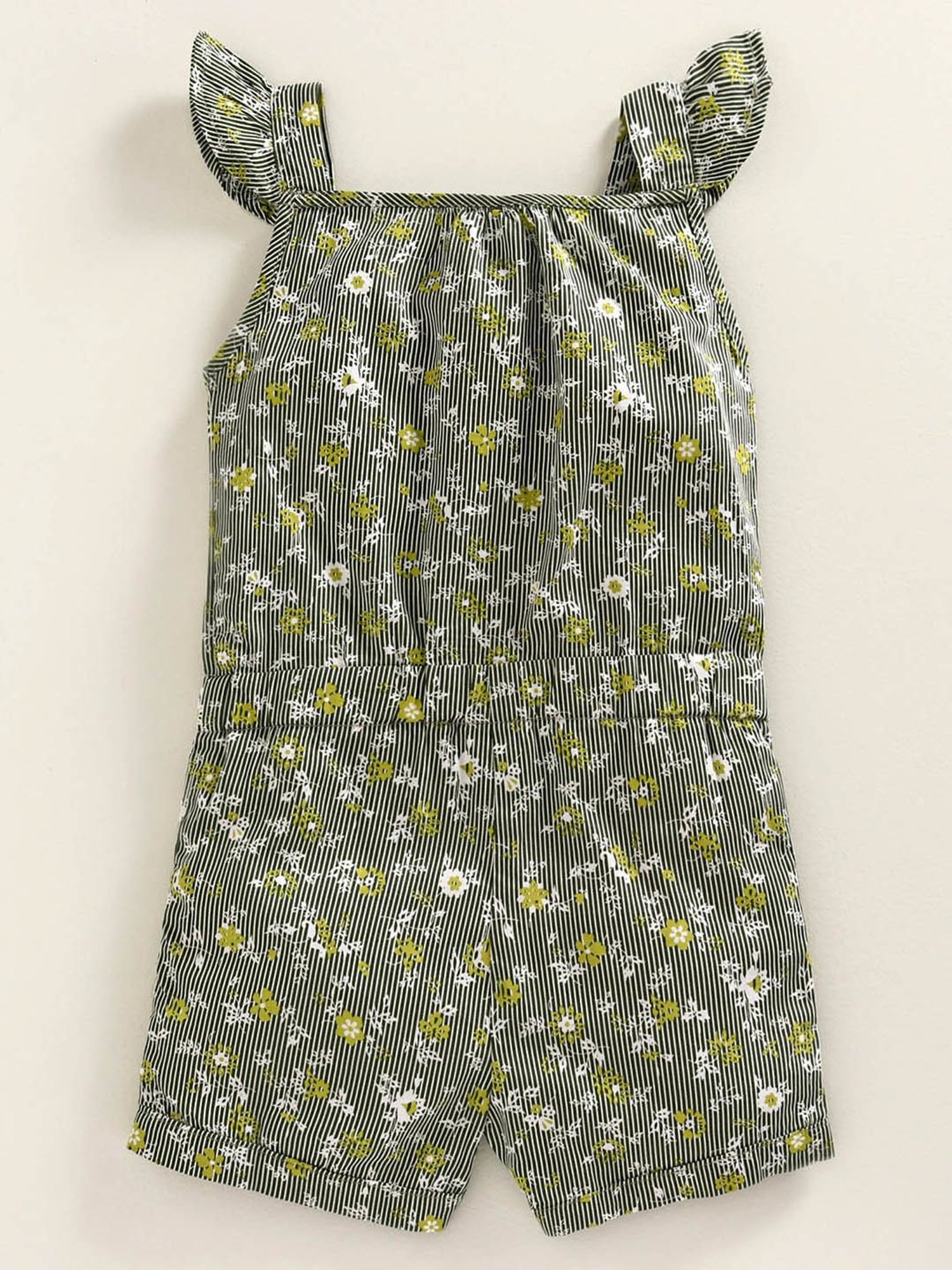 TeenTrums Girls Coral Solid Playsuit