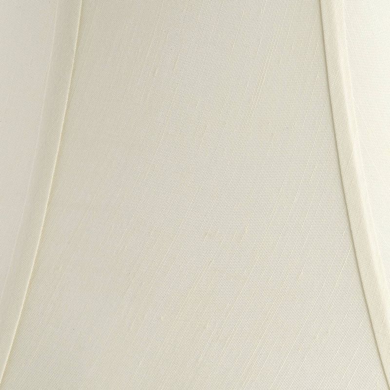 Springcrest Cream Scalloped Gallery Medium Bell Lamp Shade 7" Top x 14" Bottom x 12.5" High (Spider) Replacement with Harp and Finial