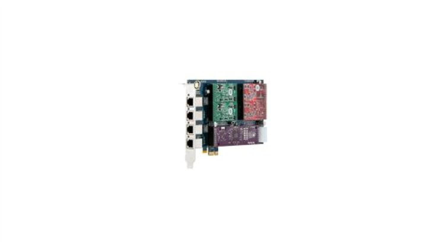 Digium - 1AEX410PLF - 4 port modular analog PCI-Express x1 card, no interfaces