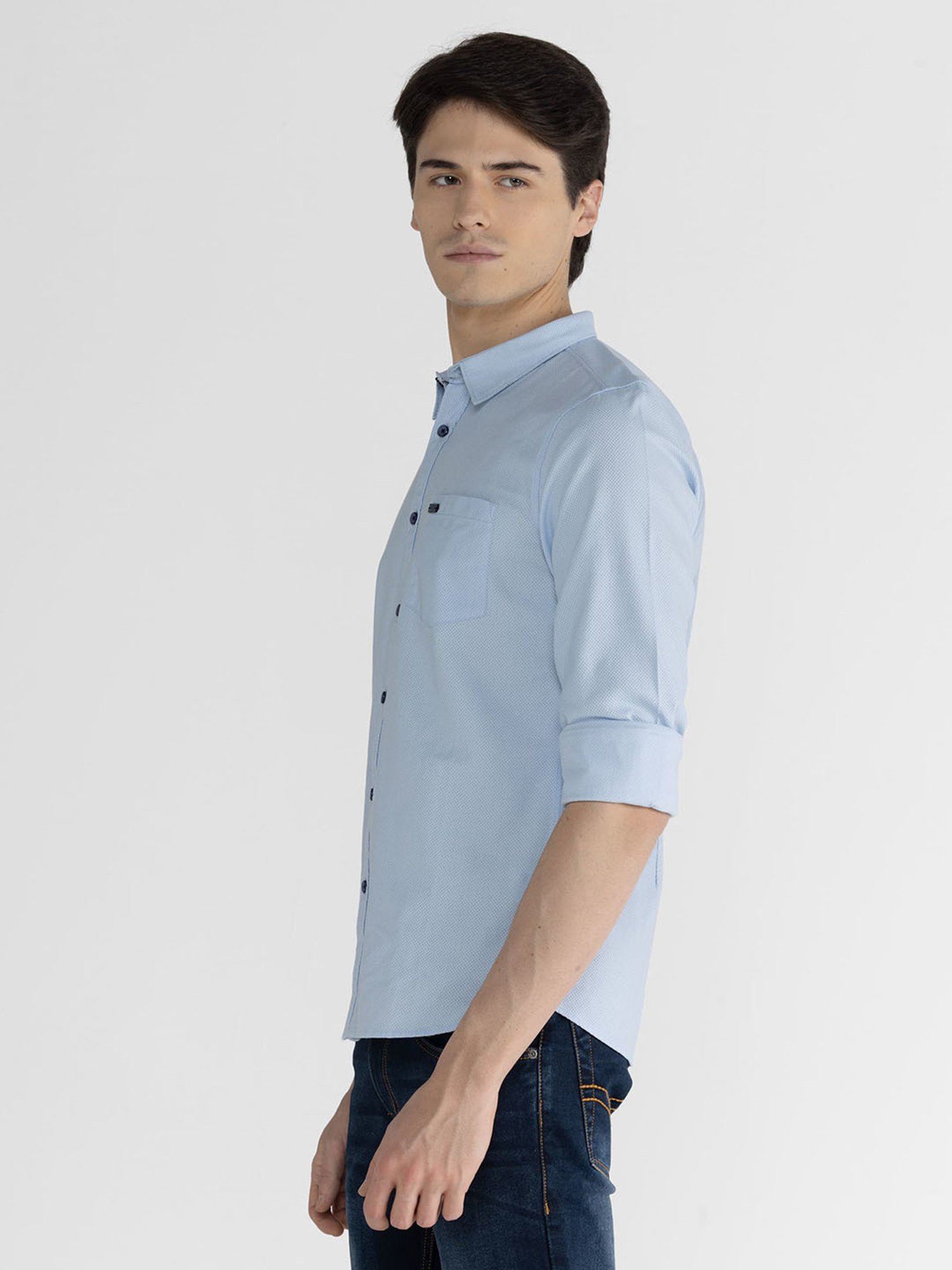 Identiti Blue Slim Fit Shirt