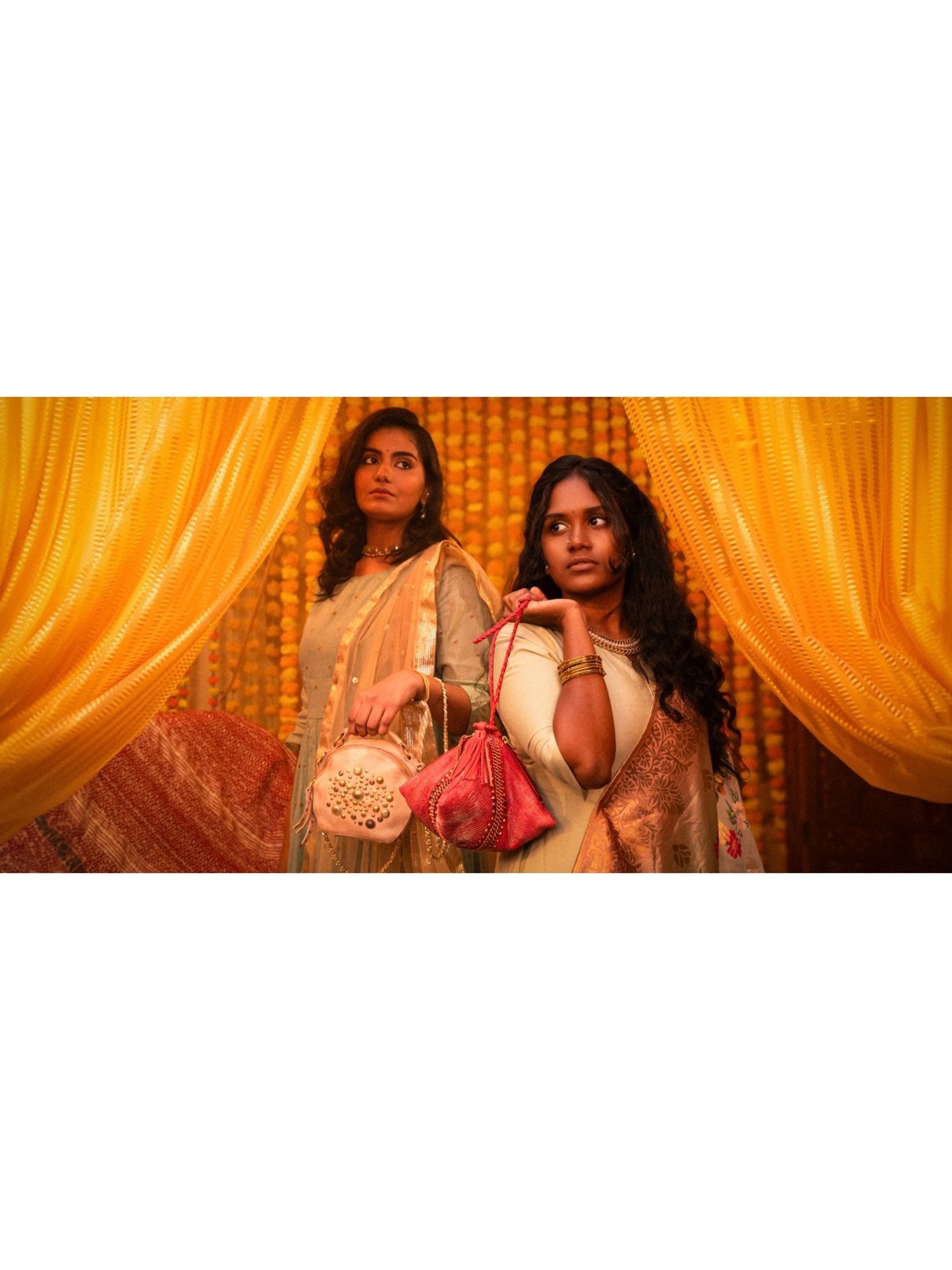 Art N Vintage Rivet & Concho Cream Leather Embellished Small Handbag