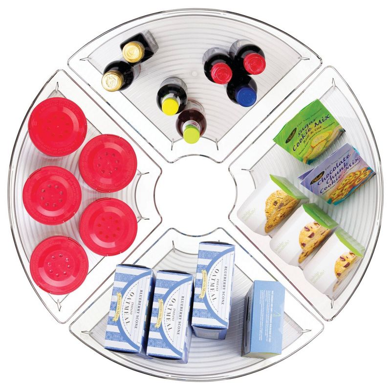 iDESIGN Linus 1/4 Wedge Lazy Susan Large Clear