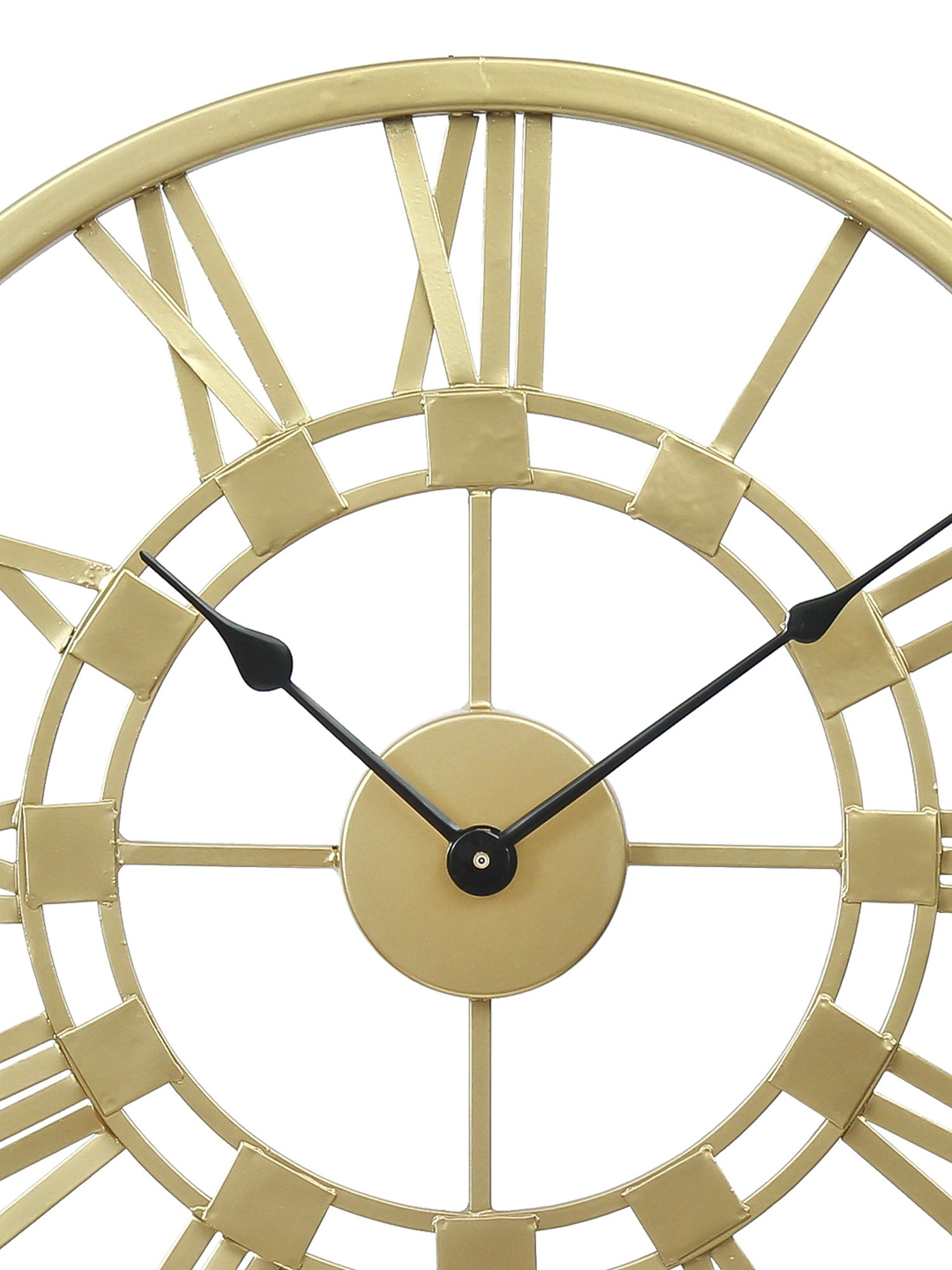 CHRONIKLE Round Gold Iron Wall Clock