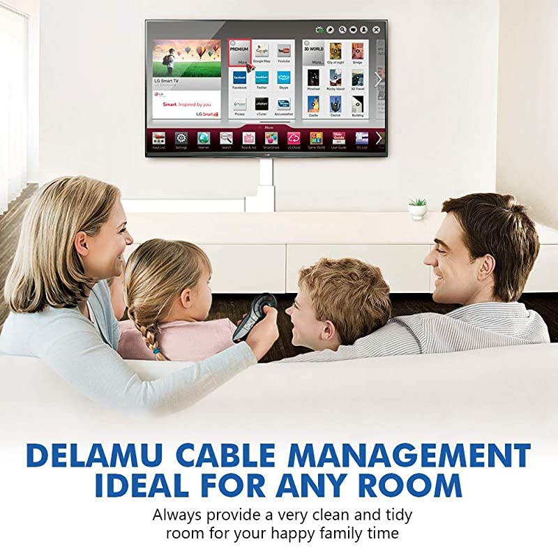 Cover Raceway Kit 157quot Cable Cover Channel Paintable Concealer System Cable Hider Wires Hiding Wall Mount TV Powers s in Home Office 10X L157in X W095in X 055in