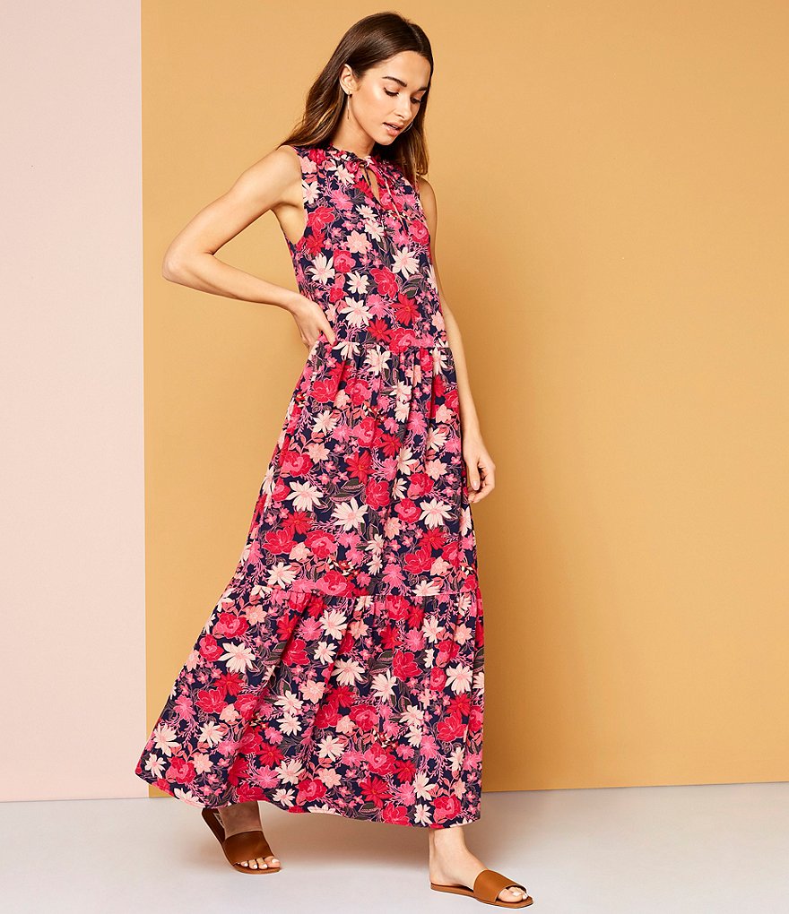 Sugarlips Floral A-Line Tiered Maxi Swing Dress
