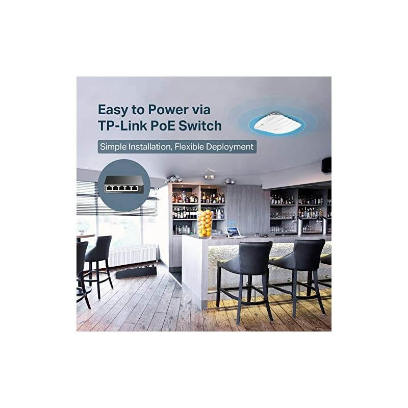 Omada AC1750 Wireless Access Point Seamless Roaming Gigabit MUMimo Beamforming Poe Powered Free PoE Injector Free Managing Software Free FacebookSMS Registration PortalEap245