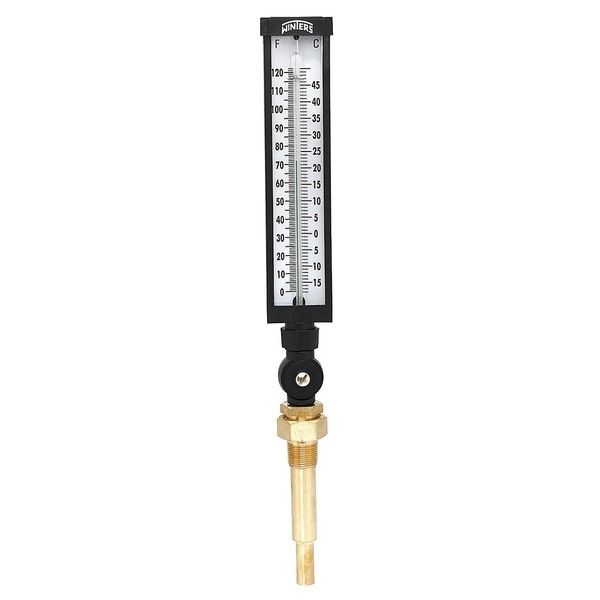 WINTERS TIM100-6LF. Thermometer,Analog,-40-110 deg,3/4in NPT