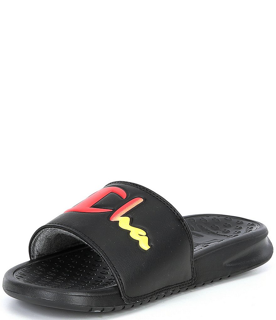 Champion Women's Split Script Rainbow Super Slides