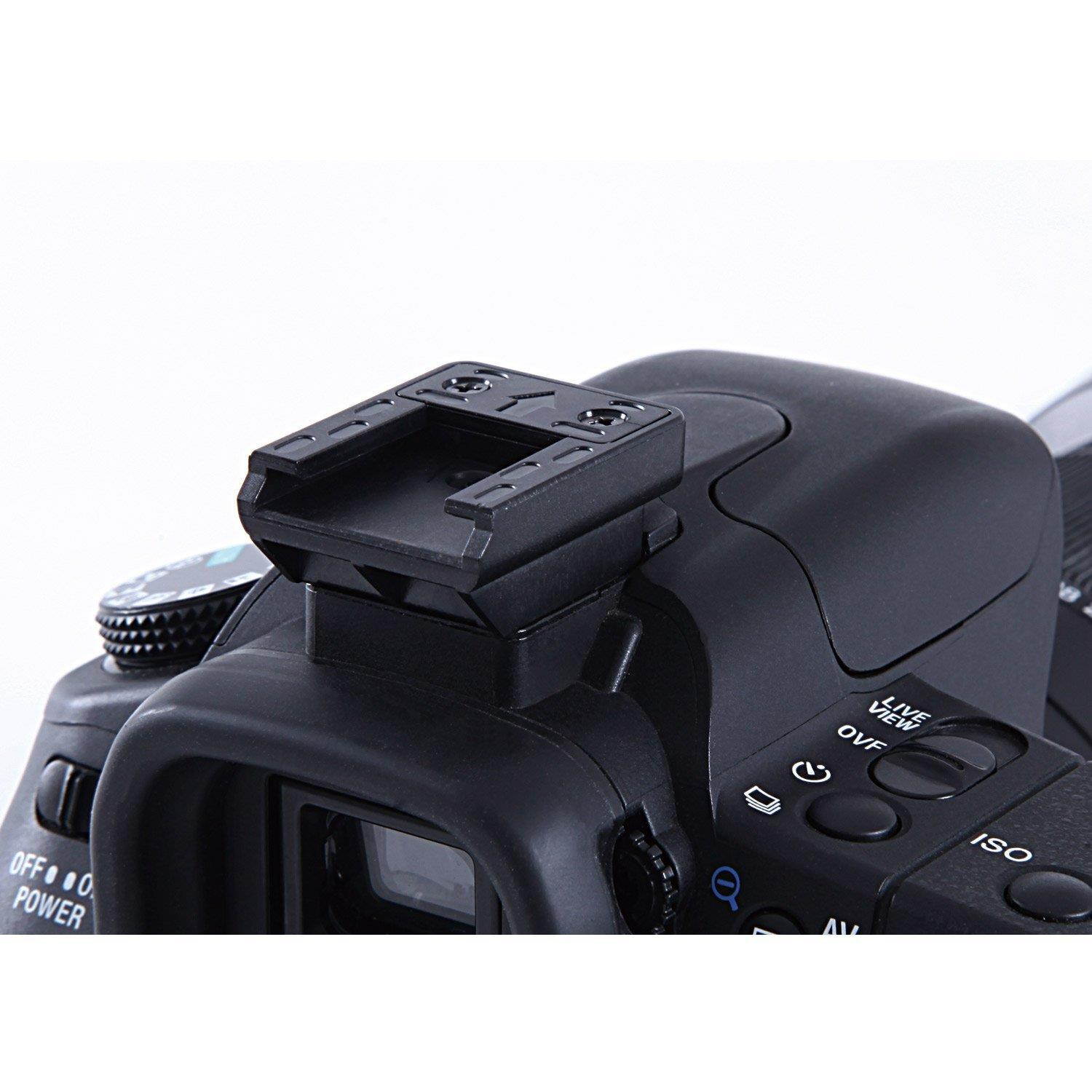 Movo Photo SCA2 Sony Alpha Shoe to Standard Cold Shoe Adapter - Allows Attachment of Lights, Microphones and More