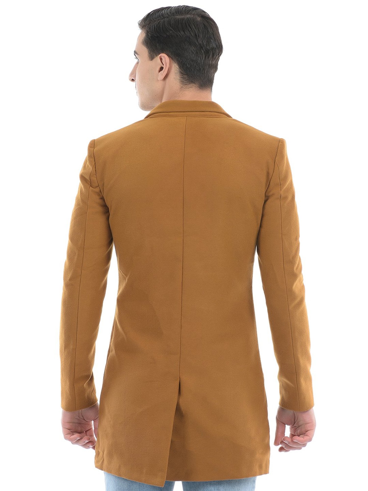 London Fog Mustard Regular Fit Overcoat
