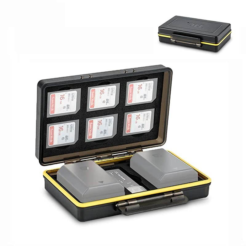 Camera Battery Case Organizer Holder Fits for Canon LPE6 LPE8 LPE12 LPE17 NB13L Nikon ENEL15 ENEL14 Fujifilm NPW126 NPW126S NP95 Sony NPFZ100 NPFW50 NPBX1 Olympus BLS5 BLN1