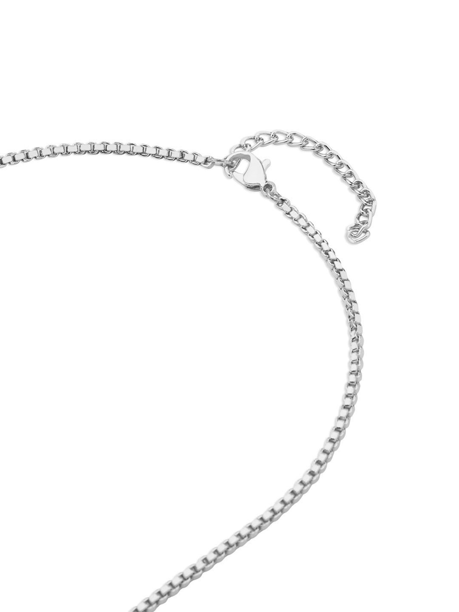 The Bro Code Silver-Plated Stylish OM Pendant Necklace for Men