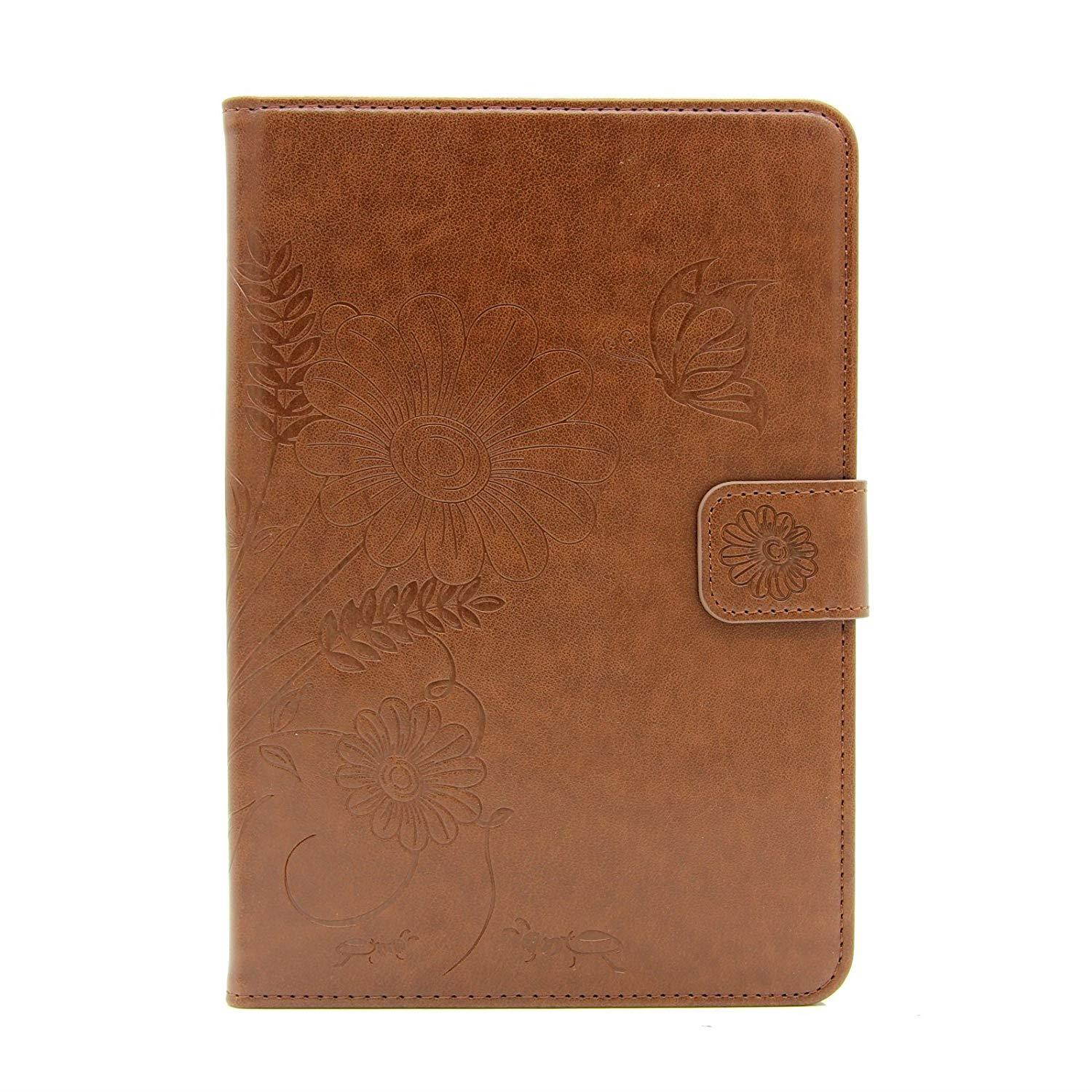 iPad mini 1/2/3 Case,Artyond Card Slot Stand Case Smart Magnetic Cover With [Auto Wake/Sleep Feature] Soft Micro Fiber TPU Leather Protective Case For Apple iPad mini 1 2 3 (Brown)