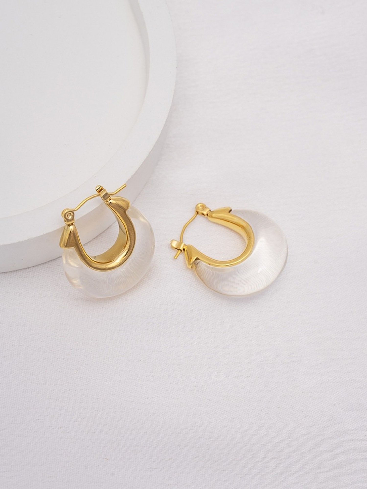 Perfectly Average Clear Resin Hoops Small