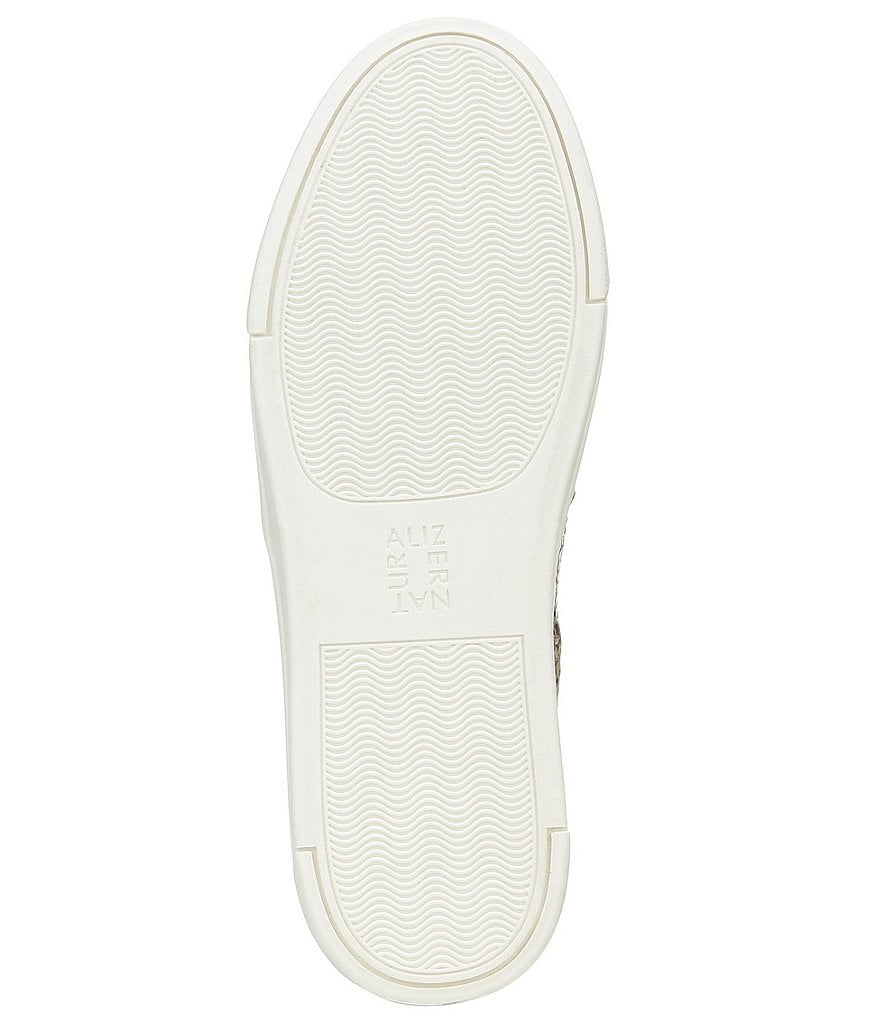 Naturalizer Aileen Snake Print Leather Slip-On Sneakers