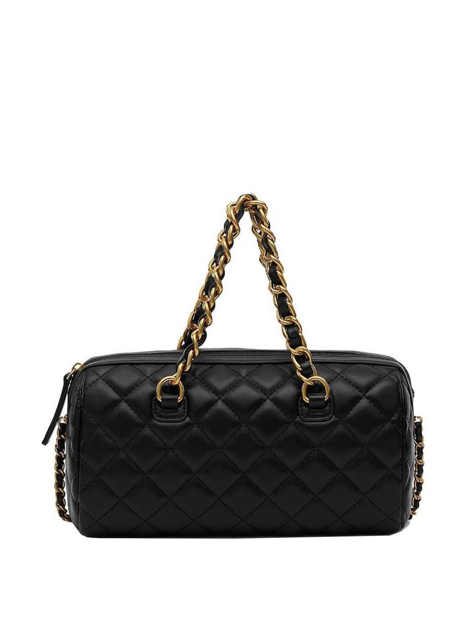 Miraggio Black Quilted Medium Sling Handbag