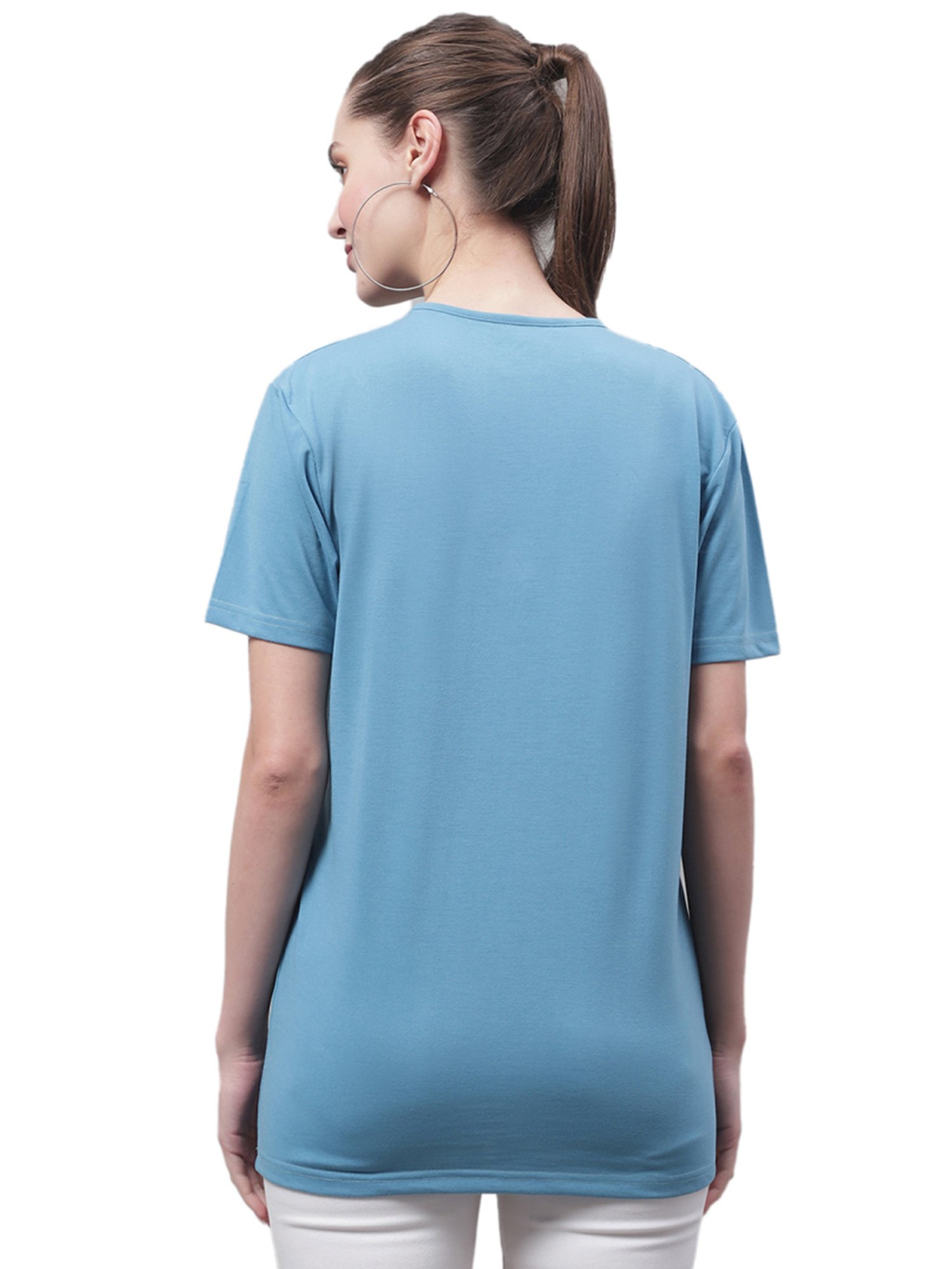 Vimal Jonney White & Blue Cotton Printed T-Shirt - Pack Of 2