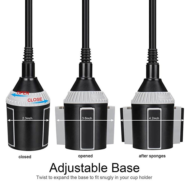 Phone Holder for Car-Upgraded  Cup Holder Phone Mount-Gooseneck Car Phone Holder -Universal Cell Phone Holder -Car Cradle-for iPhone 12 Pro Max/11/XR/XS/X/8 Samsung S20 Ultra/Note 20 (Gray)