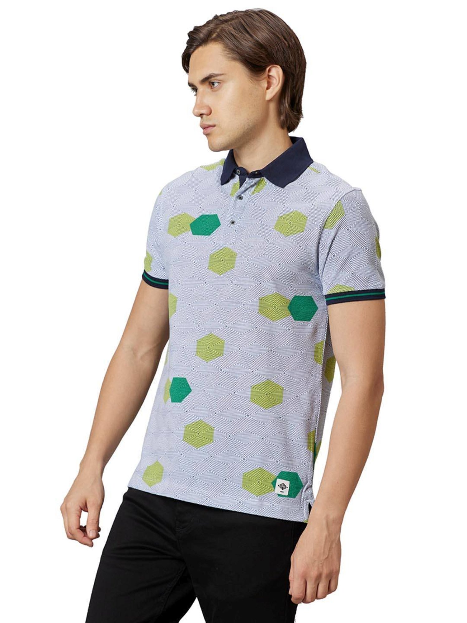 Being Human White Regular Fit Printed Polo T-Shirt