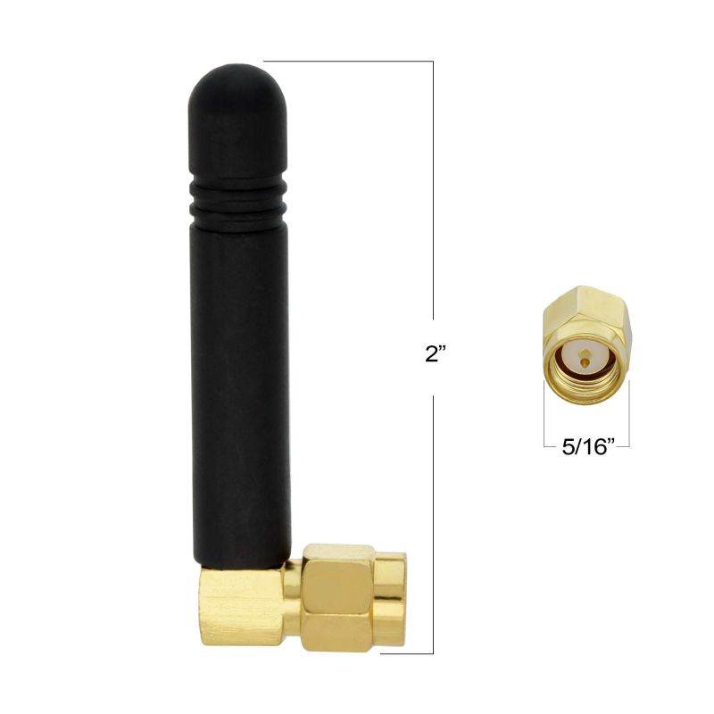 Shopcorp GSM Omni Directional Thumb Antenna with SMA Male L-Type Connector &ndash; CDMA and WCDMA, 2.5 dBi Gain and 850-2100/2400 MHz (1 Unit)
