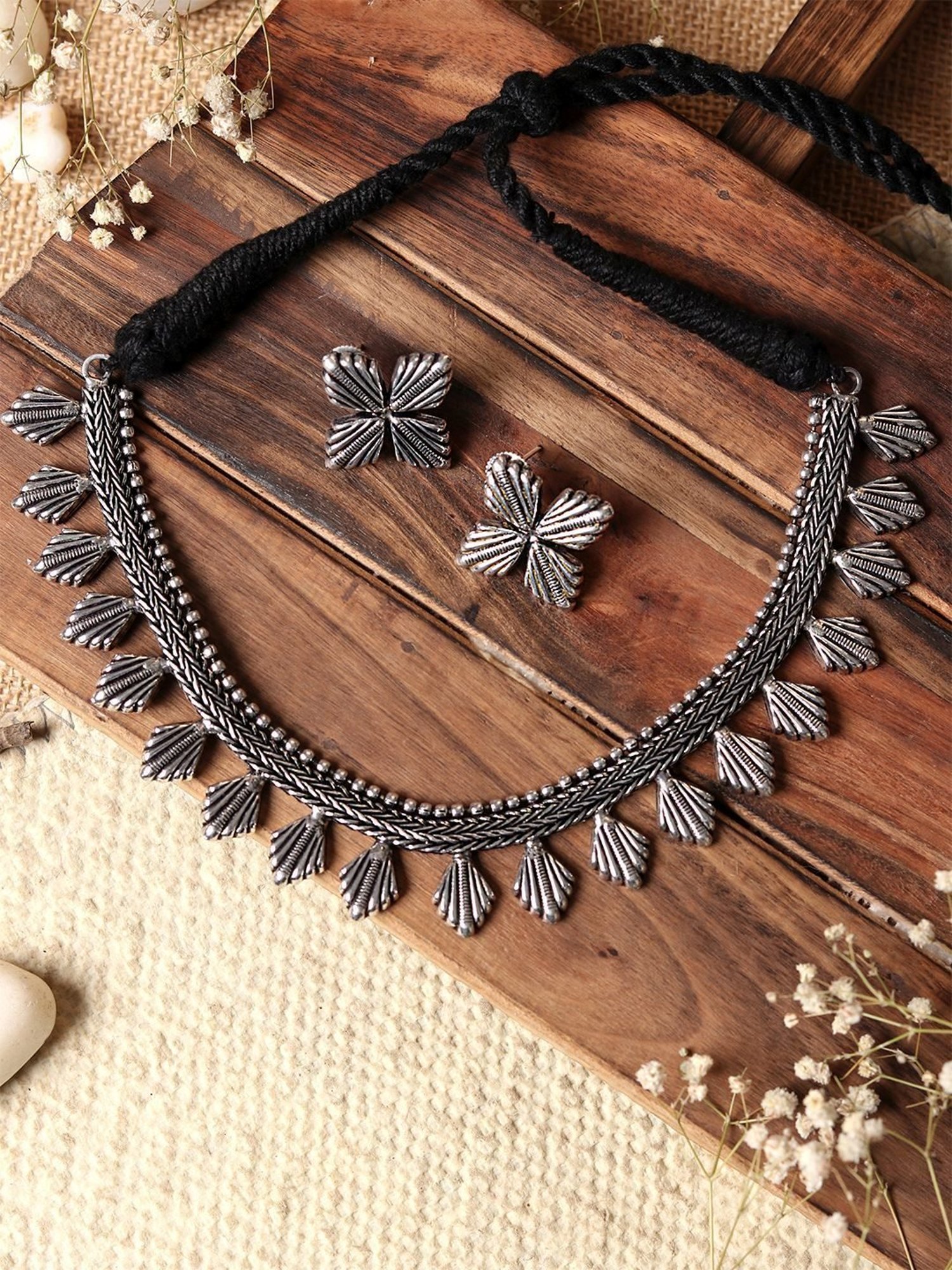 Bold By Priyaasi Men's Stylish Silver-Plated Dumbbell Pendant on a Trendy Chain