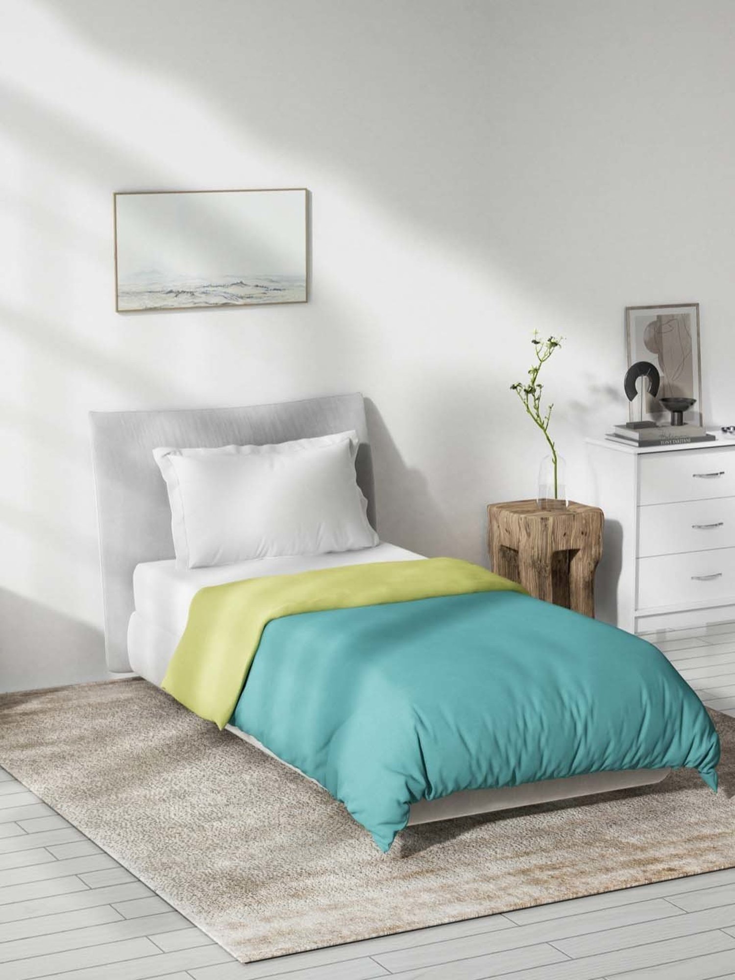 DDecor Turquoise 150 TC Cotton Single Quilt