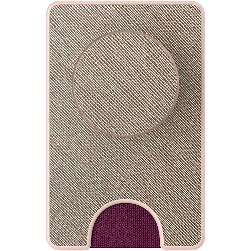 PopWallet+ Swappable and Repositionable Wallet Rose Gold Saffiano