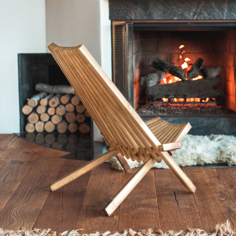 Tamarack Wood Folding Patio Chair - CleverMade