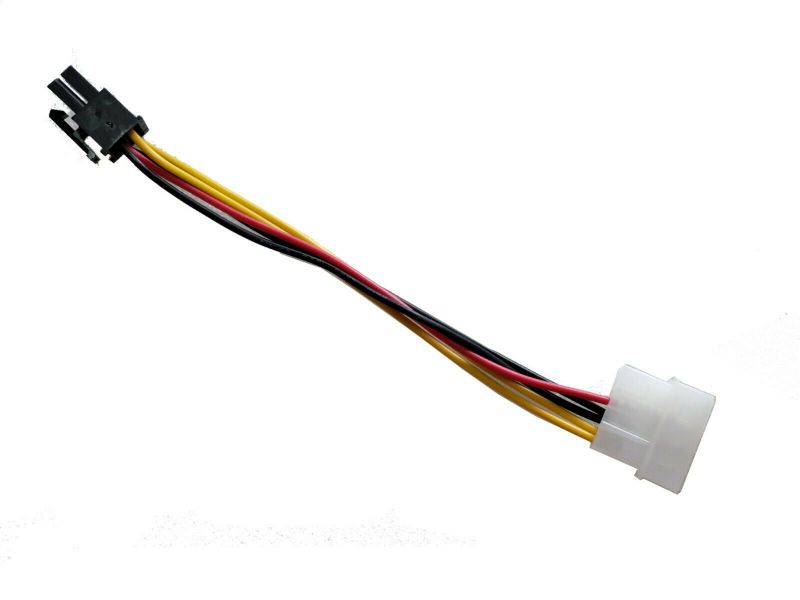 4 Pin Molex to 6 Pin PCI-Express PCIE Video Card Power Converter Adapter Cable