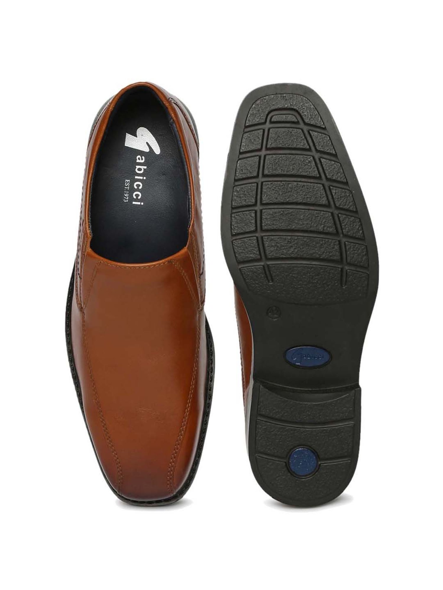 Gabicci Men's Tan Formal Slip-Ons