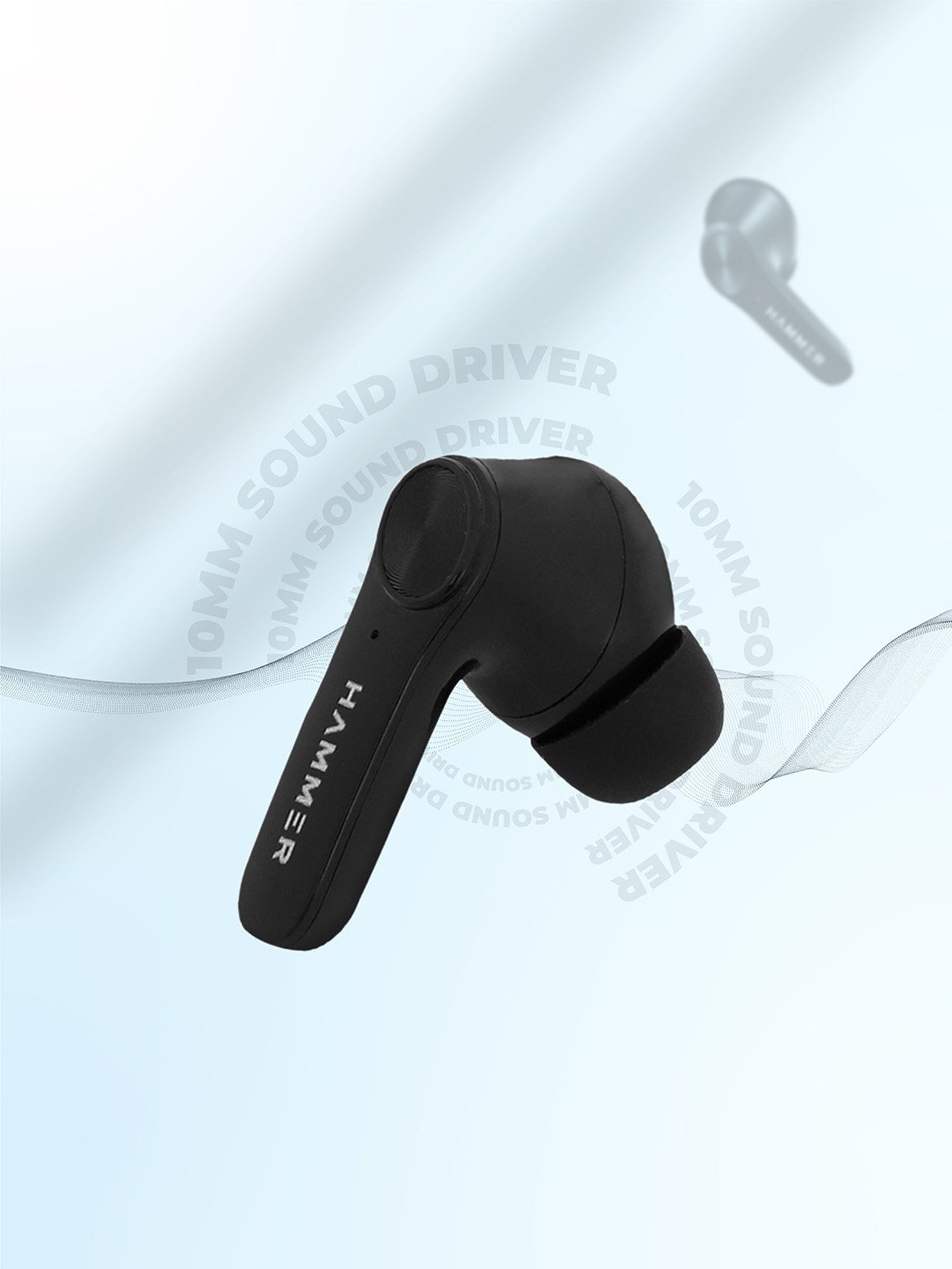 Hammer Airflow 2.0 True Wireless Earbuds with Mic (Black)