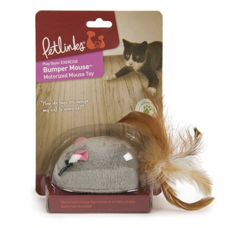 Petlinks Bumper Mouse Electronic Motion Cat Toy - Gray