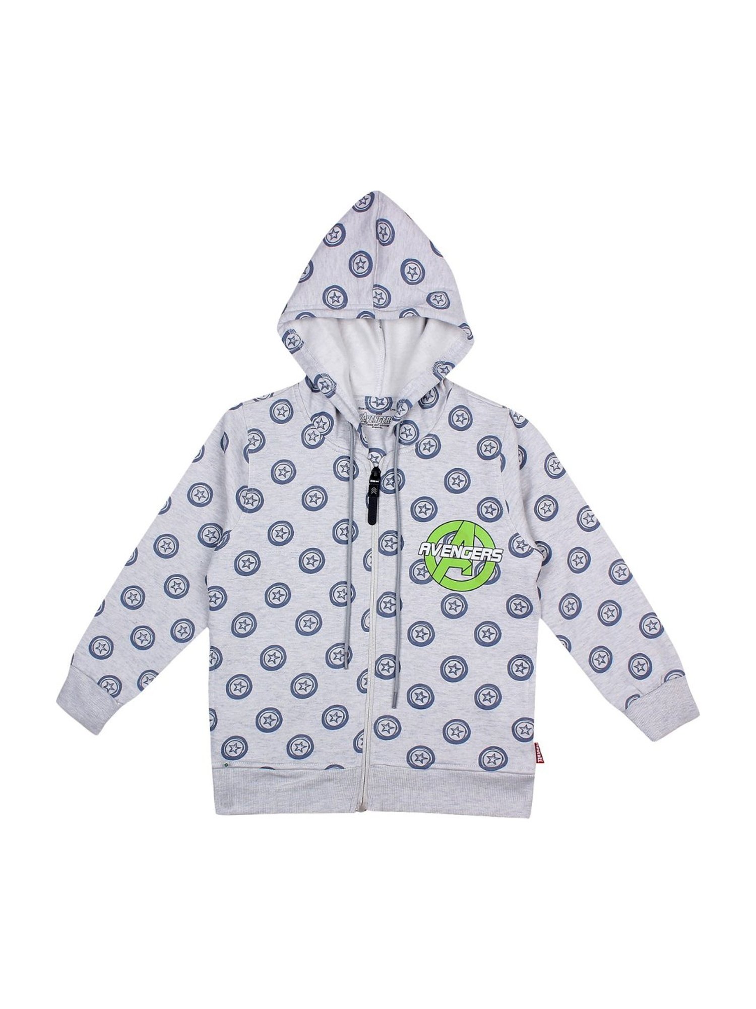 Proteens Kids Grey Cotton Printed Hoodie