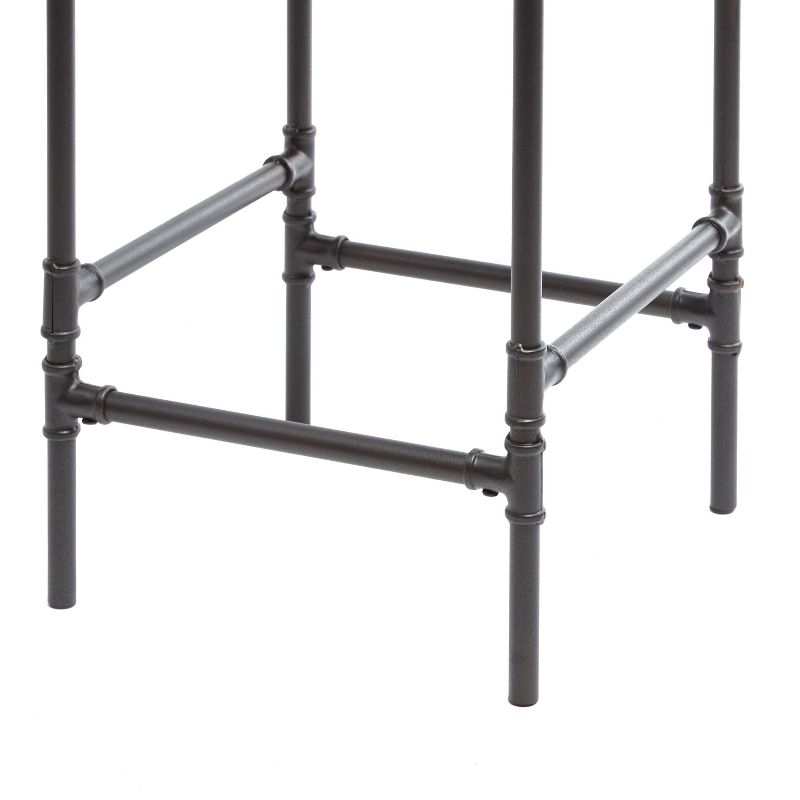 24" Pipe Counter Height Barstool Cognac - Silverwood