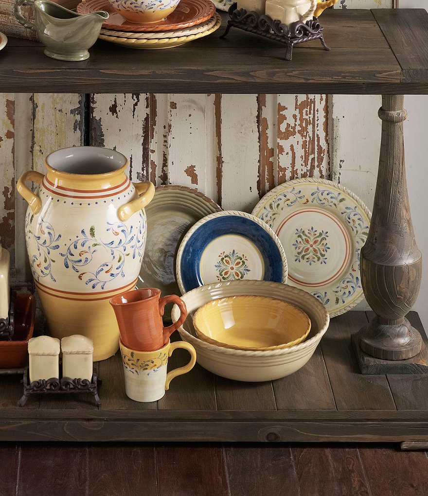 Artimino Tuscan Countryside Rope-Edged Stoneware Cereal Bowl