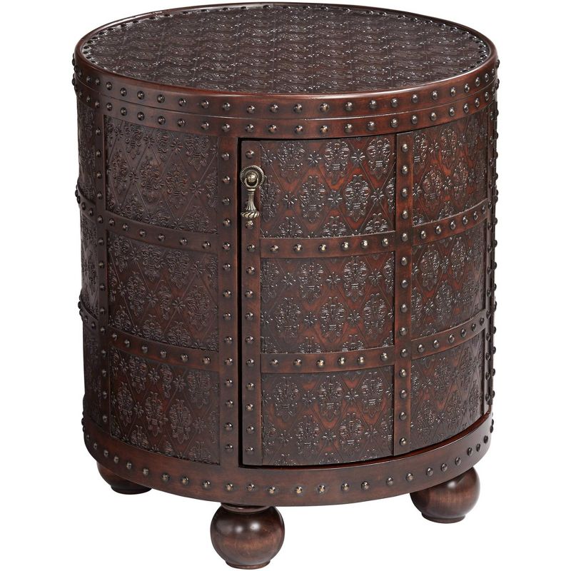 Kensington Hill Hadley 21 3/4" Wide Nailhead Trim Round Accent Table