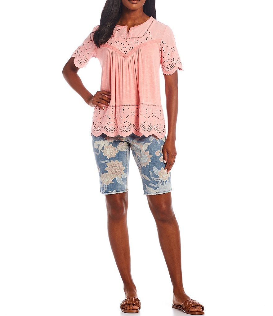 Code Bleu Chelsea Mezzo Euphoria Print Bermuda Shorts