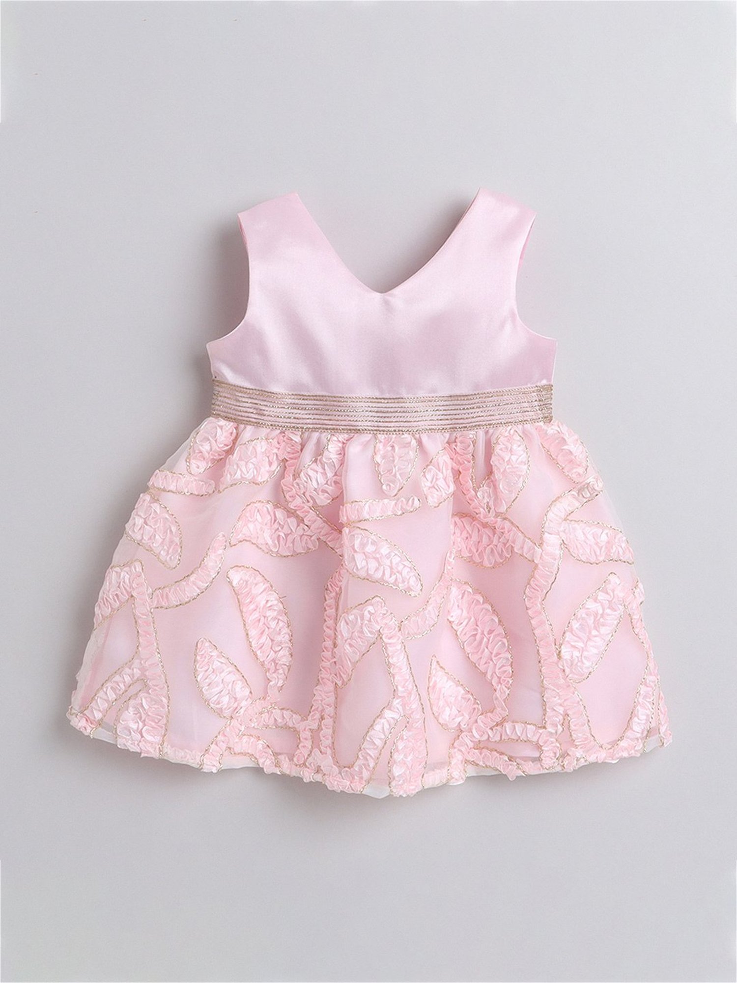 Pink Chick Kids Navy Solid Party Gowns