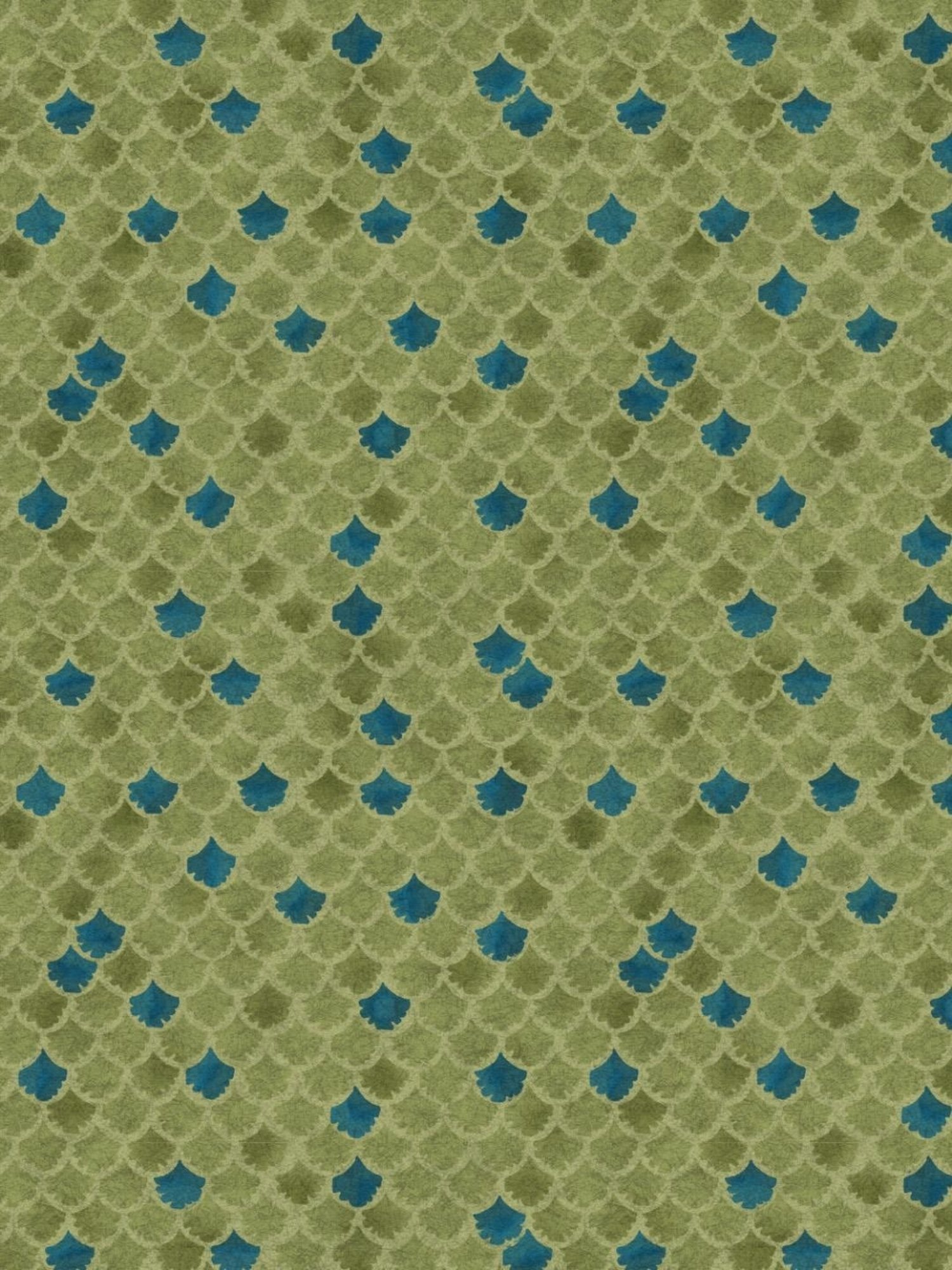 SPACES DRAPE STORY Elegent Digital Print Green Polyester 5 ft Window Curtains - Set of 2