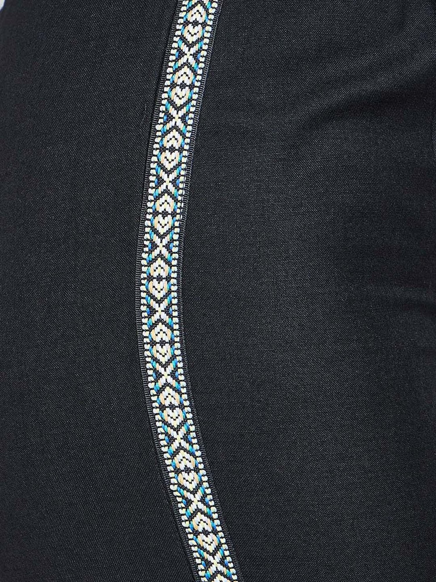 Styli Black Embroidered Shirt Pants Set