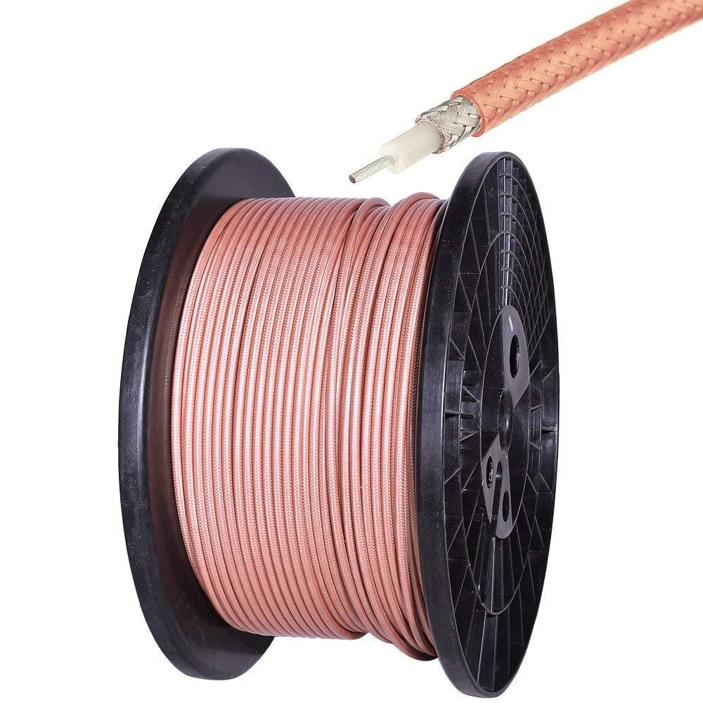 Eightwood RG400 M17/128 RF Coaxial Cable Double Copper Braid Shielded Coax 20 feet