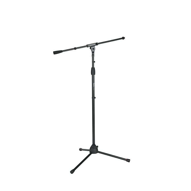 Frameworks Deluxe Tripod Microphone Stand with Clutch Height Adjustment and Single Section Boom Arm GFWMIC2110