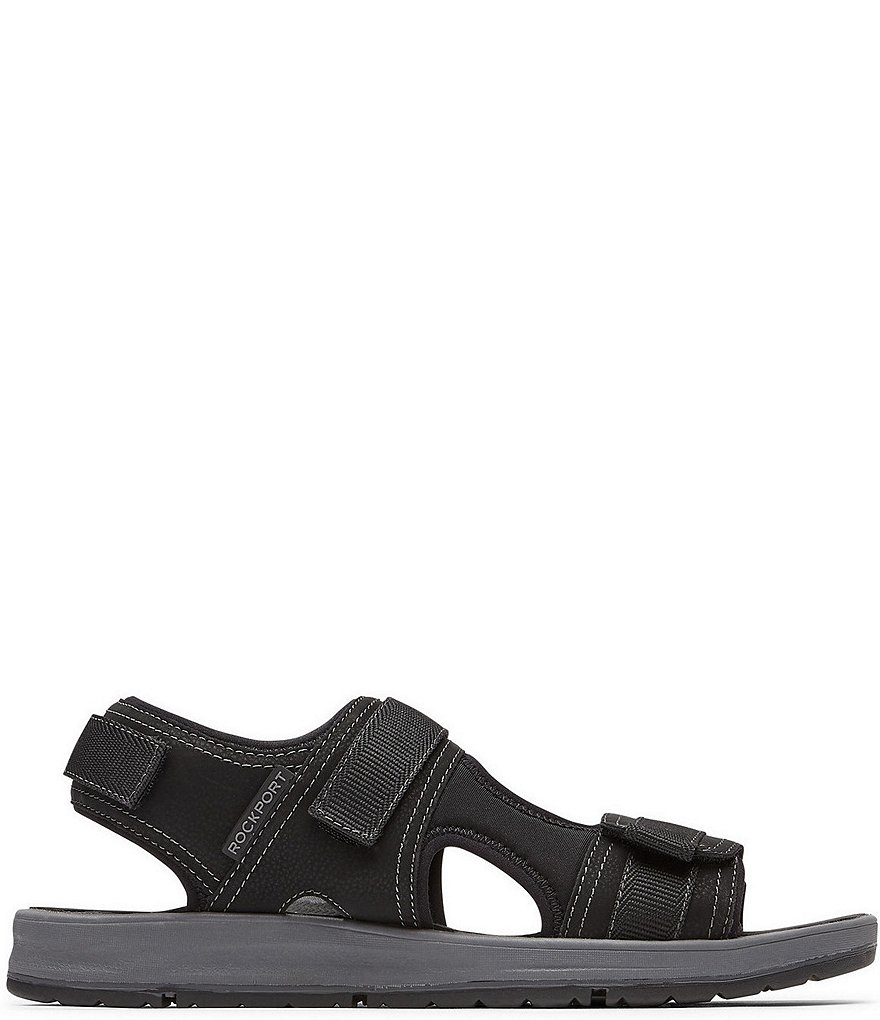 Rockport Men's Lucky Bay Sport 3 Strap Suede Sandals