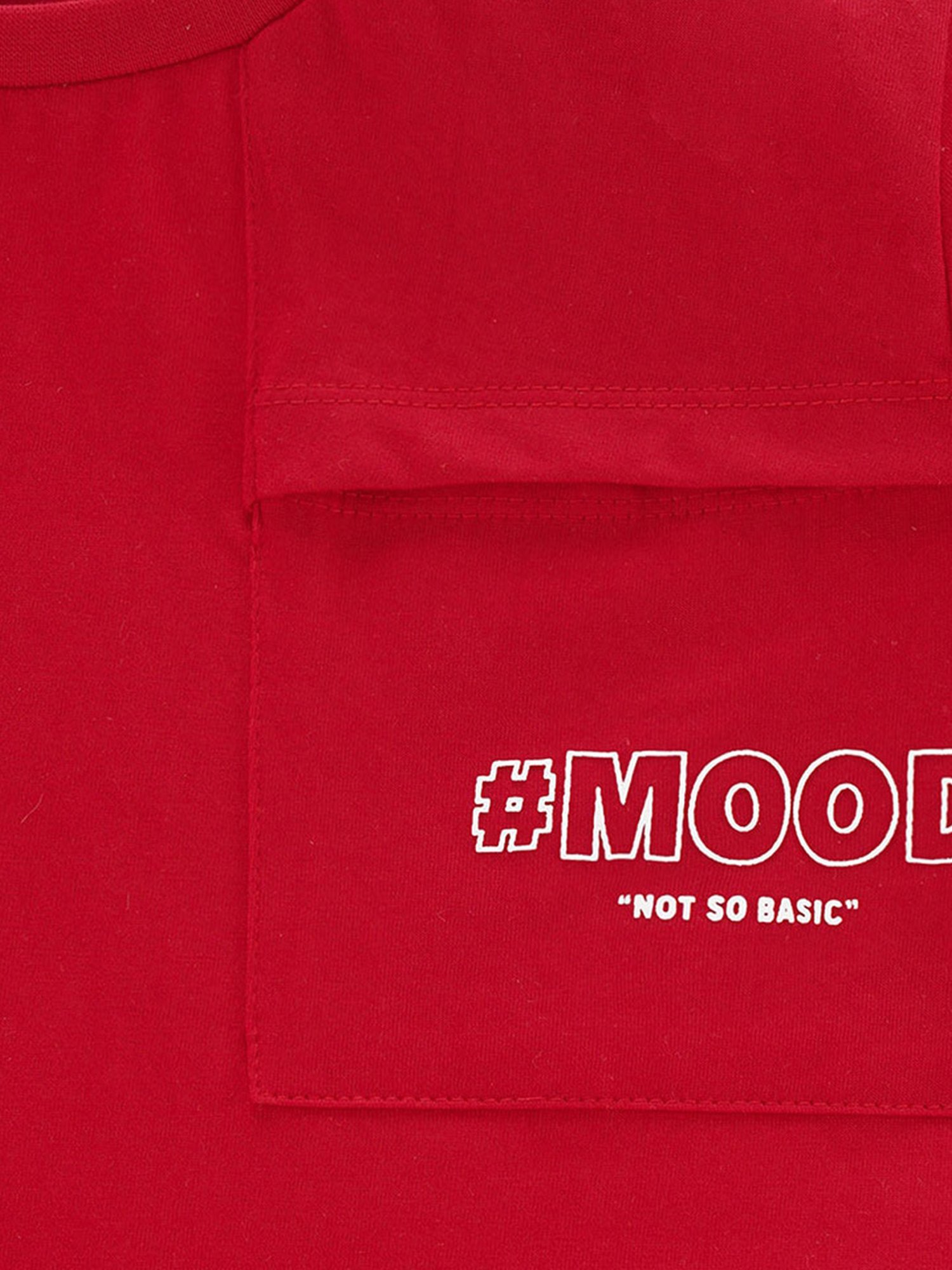 Edheads Kids Red Cotton Printed T-Shirt