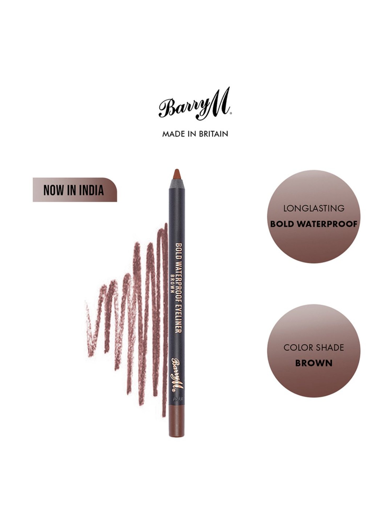 Barry M Bold Waterproof Brown Eyeliner - 1.2 gm